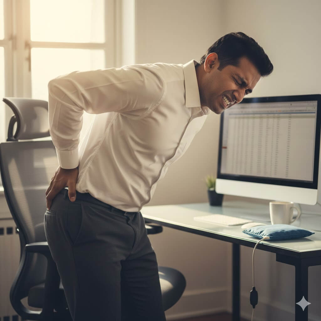 등통증 완화 동작